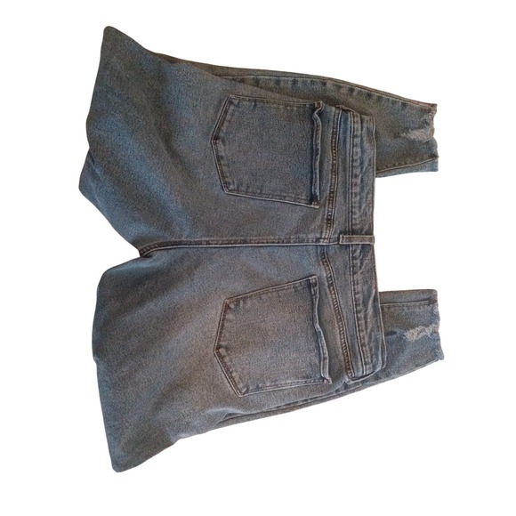 Mudd FLX Stretch Mid Rise Vintage Skinny Jeans Distressed Blue Denim Womens 15 - Picture 3 of 3